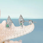 コンクスタッドピアス グリーンジルコニアインレイ 低刺激性ピアス