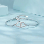 上品なグレーのロープリンクチェーンブレスレット（女性・ティーンガール向け）