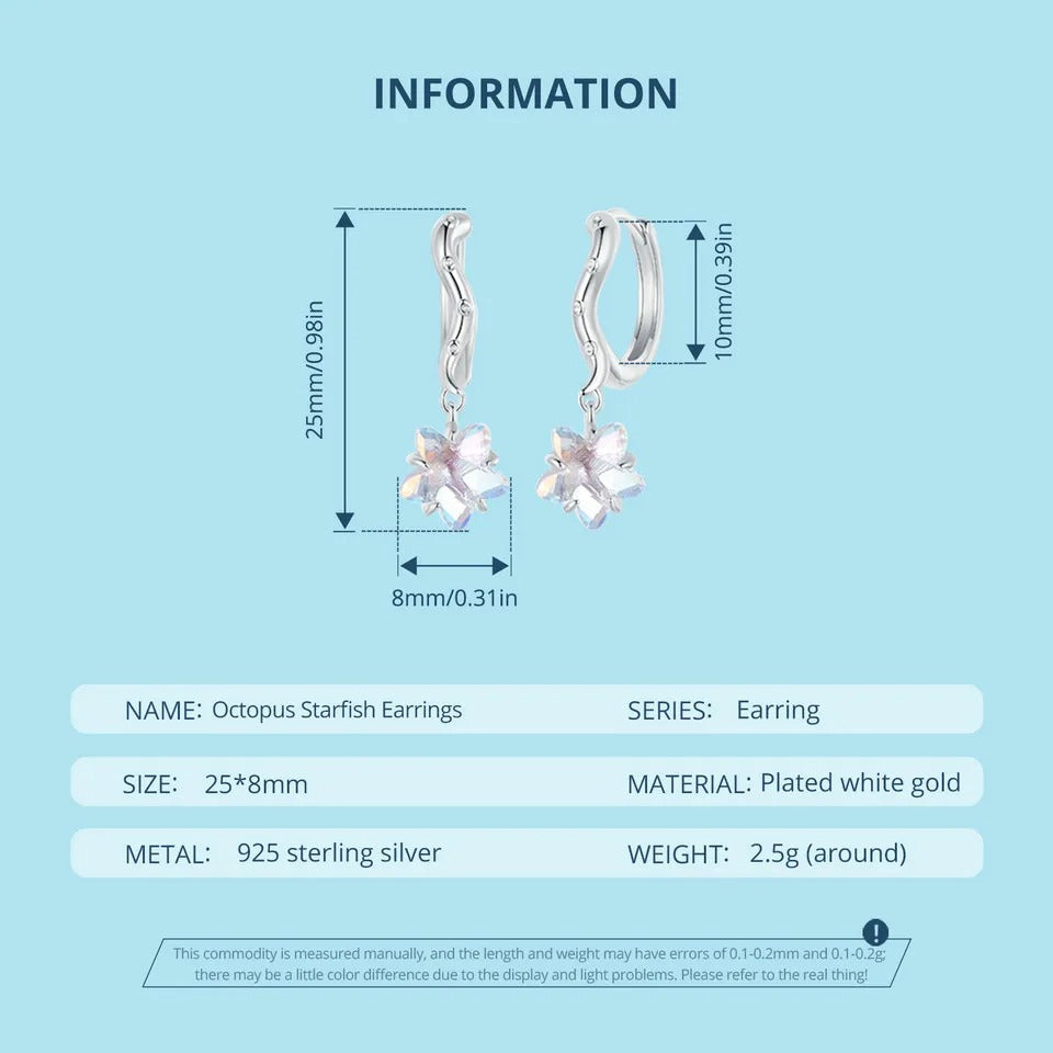 繊細な金メッキイヤリング 低刺激性 タコ ヒトデ イヤリング ギフト