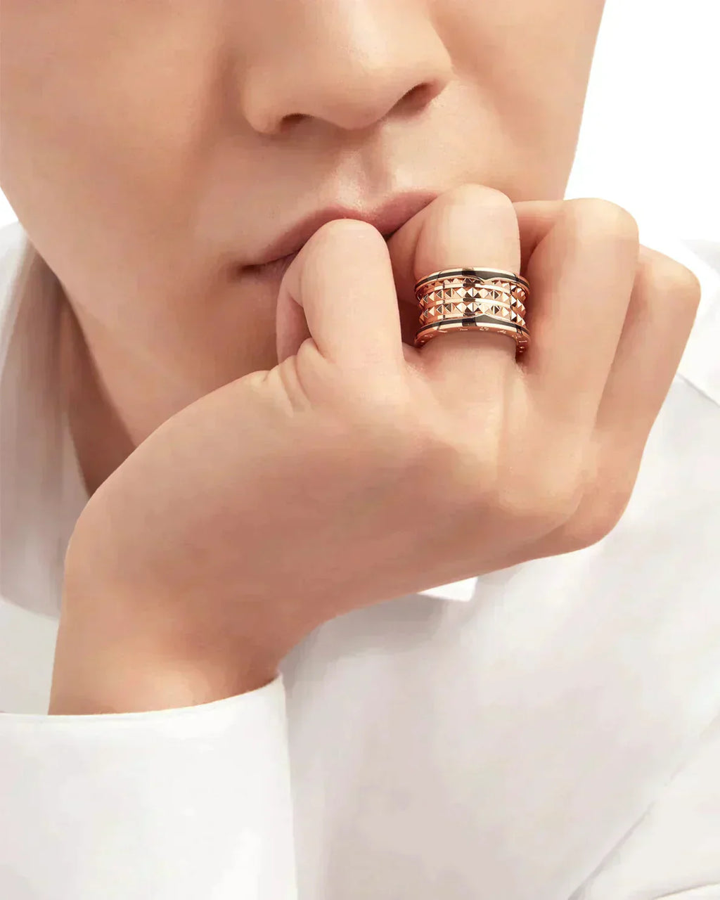 ¡®Jewelicorn¡¯ZERO 1 ROCK BLACK CERAMIC PINK GOLD LARGE MODEL