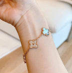 [⭐JeweliWhal] CLOVER 5 MOTIF GRAY MOP BRACELET COLLECTION