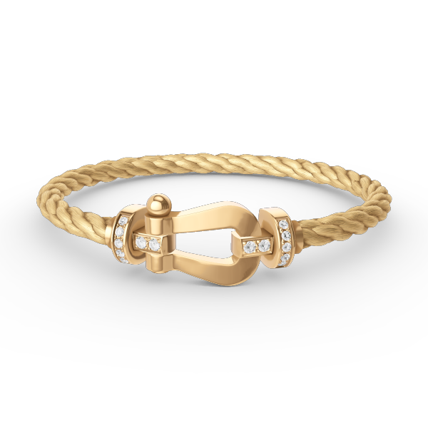 ¡®Jewelicorn¡¯FORCE LARGE HORSESHOE HALF DIAMOND BRACELET GOLD