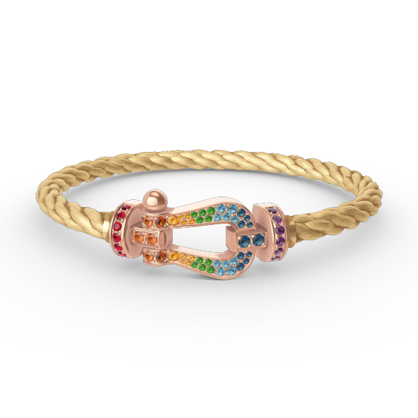 ¡®Jewelicorn¡¯FORCE LARGE HORSESHOE  COLORED DIAMOND BRACELET ROSE GOLD