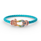 ®Jewelicorn® FORCE ラージ ホースシューカラー ダイヤモンド ブレスレット ローズゴールド