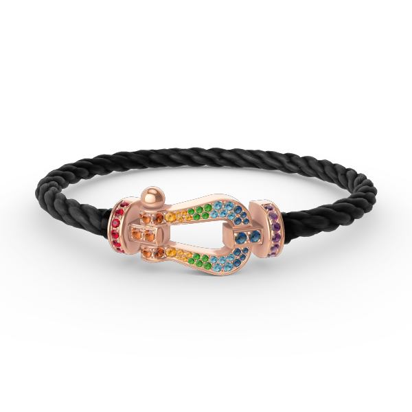 ¡®Jewelicorn¡¯FORCE LARGE HORSESHOE  COLORED DIAMOND BRACELET ROSE GOLD