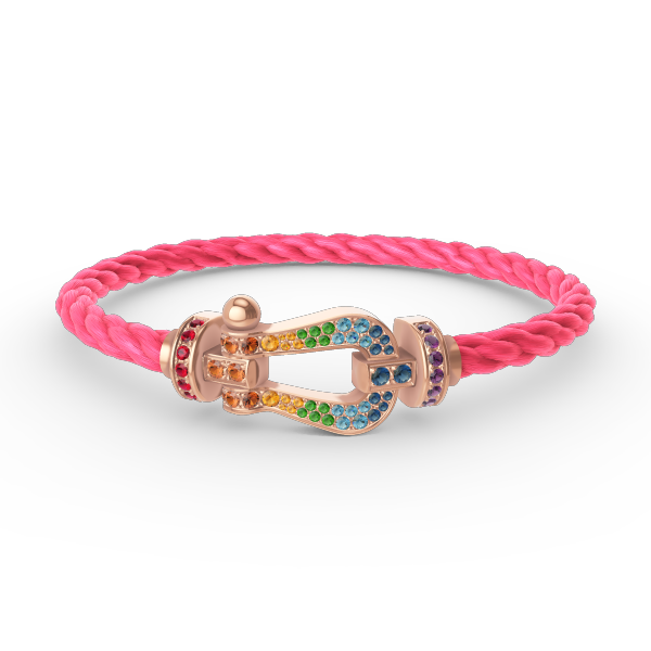 ¡®Jewelicorn¡¯FORCE LARGE HORSESHOE  COLORED DIAMOND BRACELET ROSE GOLD