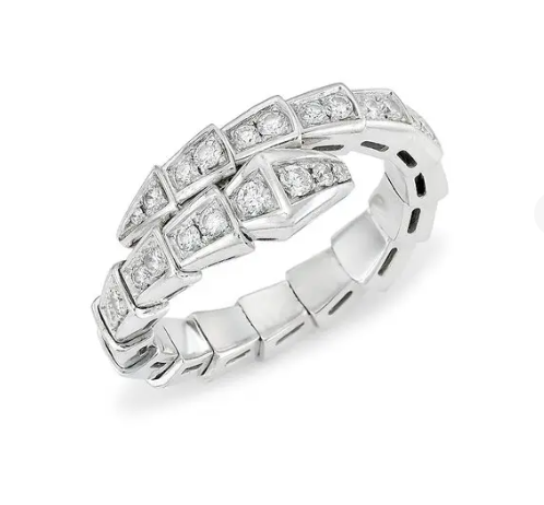 ¡®Jewelicorn¡¯SERPENTI RING SILVER DIAMOND PAVED 4MM