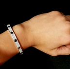 ®Jewelicorn®ラブブレスレット 6.1mm ダイヤモンドパヴェ セラミック