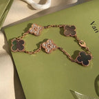 ¡®Jewelicorn¡¯CLOVER 5 MOTIF GRAY MOP DIAMOND BRACELET