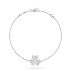 ®Jewelicorn®フリヴォル シルバー フラワー ダイヤモンド ブレスレット