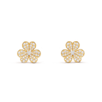®ジュエリコーン®フリヴォル ゴールド フラワー ダイヤモンド イヤリング