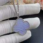 ¡®Jewelicorn¡¯CLOVER SILVER CHALCEDONY BIG CLOVER NECKLACE