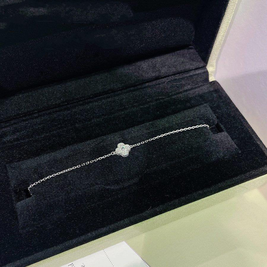 ®Jewelicorn®クローバーシングルフラワーブレスレットシルバー