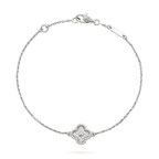 ®Jewelicorn®クローバーシングルフラワーブレスレットシルバー