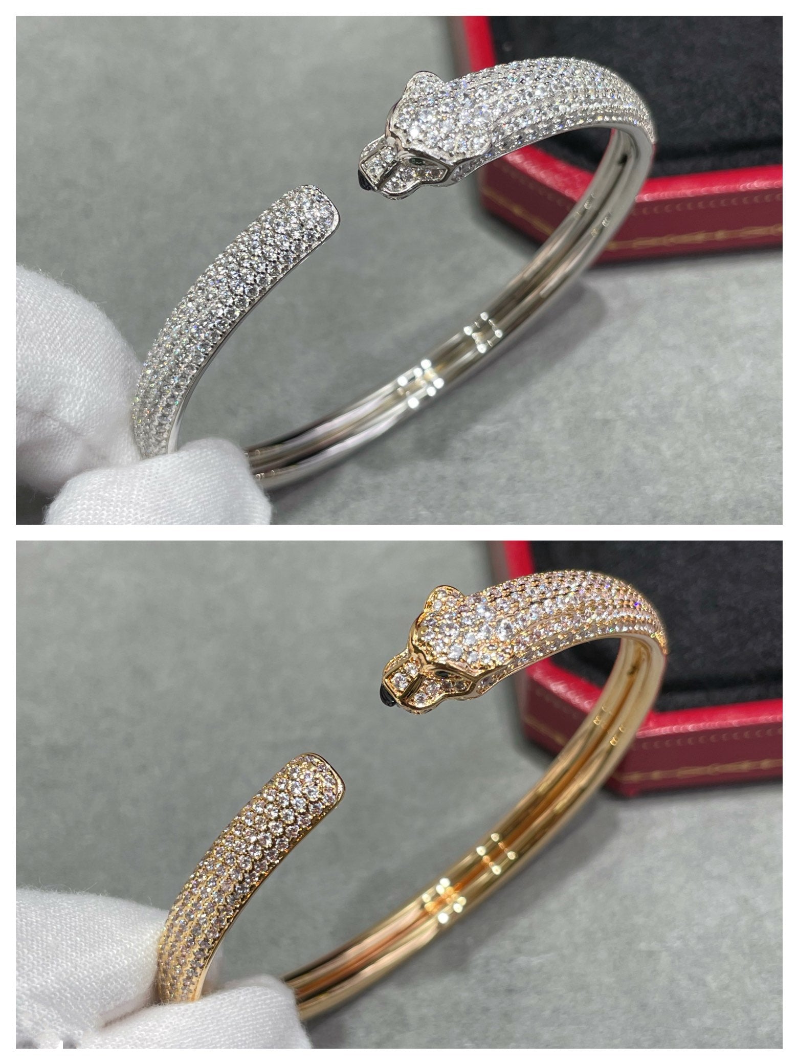 ¡®Jewelicorn¡¯PANTHERE FULL DIAMOND OPEN BRACELET