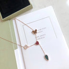 ¡®Jewelicorn¡¯LUCKY SPRING 4 MOTIFS ROSE GOLD NECKLACE