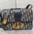 30 MONTAIGNE 24CM BLAU SCHRÄGSTICKEREI