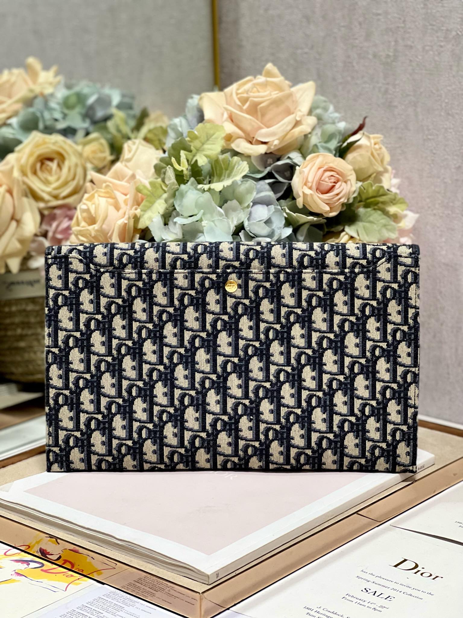 30 MONTAIGNE 30CM BLAU SCHRÄGSTICKEREI