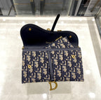 CD-Sattel WOC 19 cm Blau Obique-Stickerei