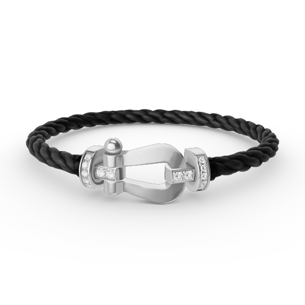 ¡®Jewelicorn¡¯FORCE LARGE HORSESHOE HALF DIAMOND BRACELET SILVER