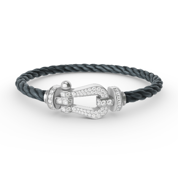 ¡®Jewelicorn¡¯FORCE LARGE HORSESHOE FULL DIAMOND BRACELET SILVER