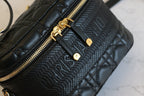 SMALL TRAVEL VANITY CASE BLACK LAMBSKIN